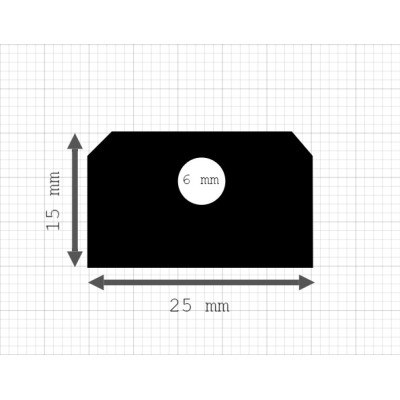 Luikenpakking | EPDM | 25 x 15 mm